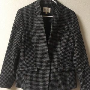 Houndstooth fitted blazer